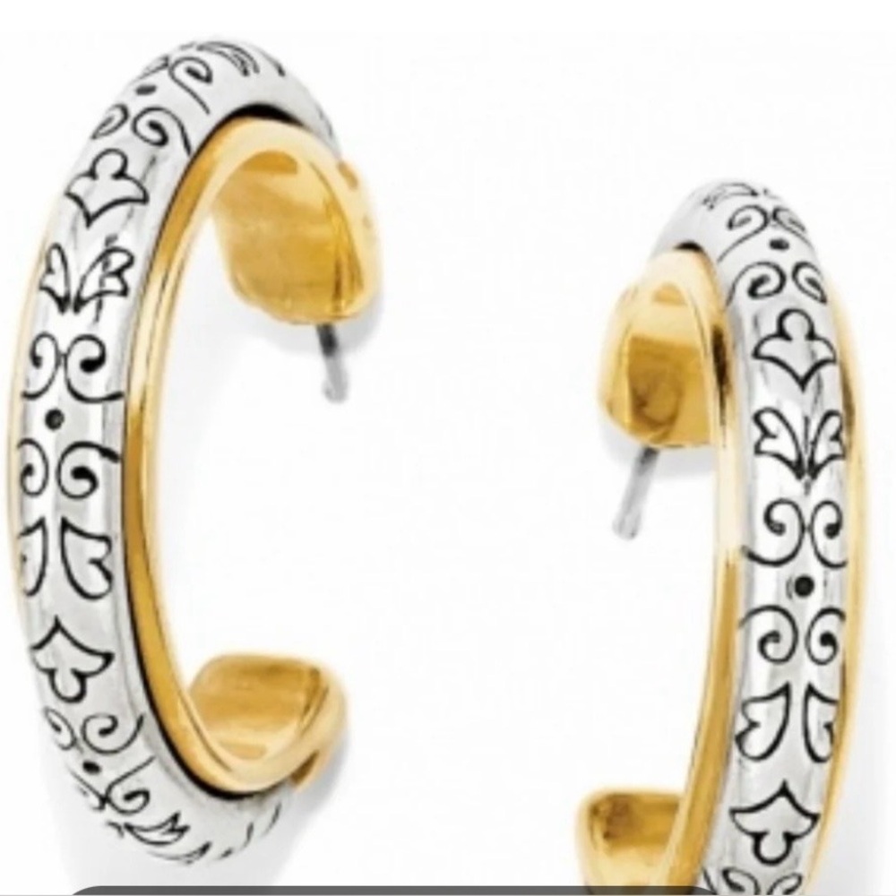 Brighton Venezia Gold and Silver Hoop Earrings